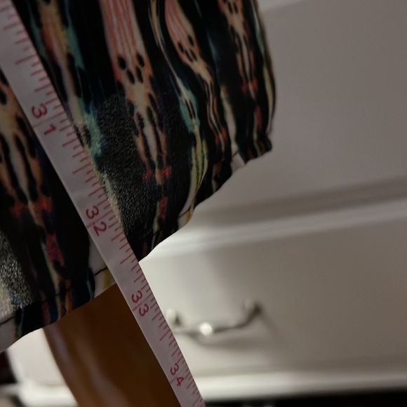 Socialite brand, vertical stripe, cold shoulder, wide sleeve, fully lined dress - Picture 9 of 13